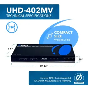 850031132580 OREI Hdmi Viewer Quad Matrix Switcher Ports #2