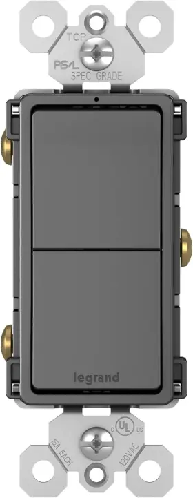 RCD11BKCC6 PASS SEYMOUR Legrand Radiant Decorator Rocker Amp