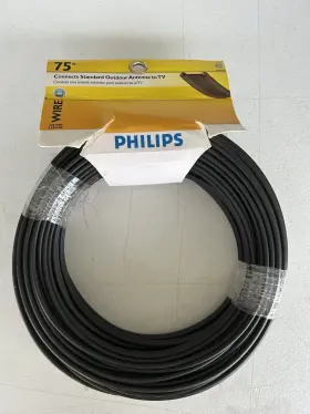 026616912315 PHILIPS Antenna Lead Wire Tv Cable Nos