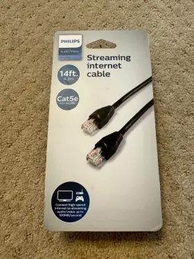 030878410717 PHILIPS Elite Streaming Internet Cable Ethernet