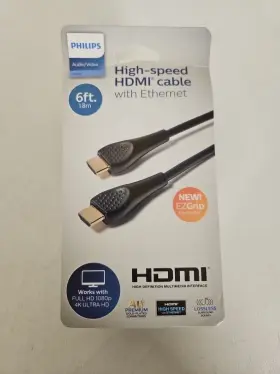 Philips 030878546201 Black 6ft Basic Hdmi High Quality Speed Cable With Ethernet A197