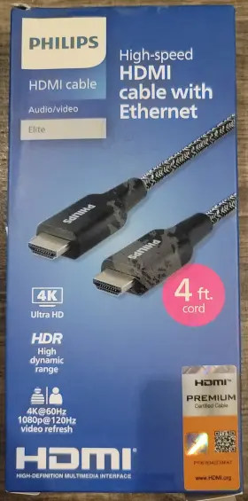 SWV6120P PHILIPS Elite High Hdmi Cable Ethernet Braided