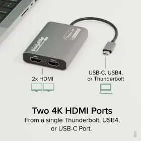 819927013372 PLUGABLE Usb Hdmi Adapter Dual Monitor Apple Mac #2