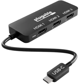 Plugable Usbc-msth3 Usb C To Hdmi Multi Monitor Adapter Triple 4k60 Displays Driverless Mst H Plugable Usbc-msth3 Usb C To Hdmi Multi Monitor Adapter Triple 4k60 Displays Driverless Mst H