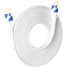 Postta 662565661685 Flat Hdmi Cable 40 Feet 2.0 Cord Support 4k 3d 2160p 1080p Ethe
