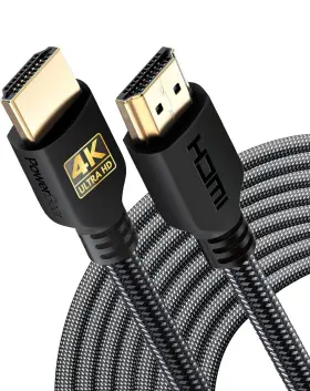 Powerbear Pb-ch25f1p-01 4k Hdmi Cable 30 Ft High Speed Braided Nylon Gold Plated Tips Ultra Hd