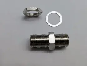 DTVF811-05 PPC Coax Barrel Splice Connectors Nuts Washers #3 DTVF811-05 PPC Coax Barrel Splice Connectors Nuts Washers #3