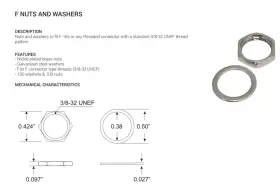 F6XXF6 PPC Pack Cable Barrel Splice Hex Nuts Washers Chassis #2