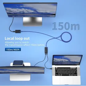 445028154114 PWAY Hdmi Extender Single Monitors Gigabi #2