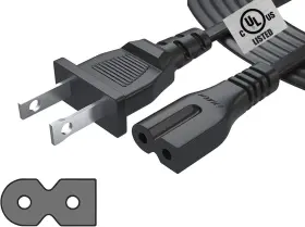 Pwr Poli-2pr-12ft Ob Aa 12ft 2 Prong Polarized-power-cord For Vizio-led-tv Smart Hdtv Bose