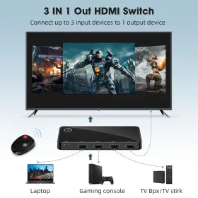 751450397461 QHZ Hdmi Switch Switcher Selector Remote Sup #2