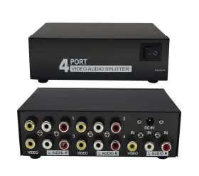 615311833867 QICHENG LYS Rca Splitter Box Video Audio