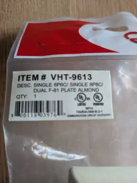 VHT9613 QUEST Single Dual Plate #3 VHT9613 QUEST Single Dual Plate #3