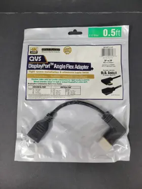 DPXRT-0.5F QVS Displayport Angle Flex Adapter Female