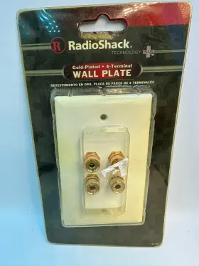 040293129088 RADIOSHACK Speaker Wall Plate Goldplated