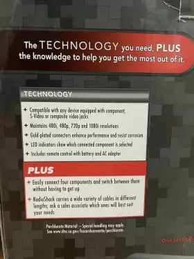 040293932060 RADIOSHACK Video Selector Remote Controlled Tv #3