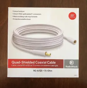 150-0676 RADIOSHACK Quad Shielded Coax Cable Qs Connector