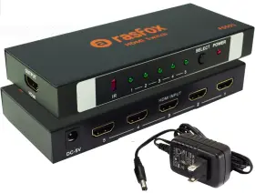 Rasfox Hd501 Powered 5-port Hdmi Switch Switcher Selector Splitter With Ir Remote 4 Rasfox Hd501 Powered 5-port Hdmi Switch Switcher Selector Splitter With Ir Remote 4