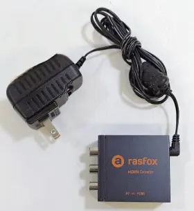 Rasfox Rasavhd1 High-end Composite To Hdmi Converter 1080p/720p Metal Box With Power Adapter