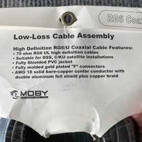 VD-FFH75G RCA Moby Coaxial Cable High Connectors Radio Nos VD-FFH75G RCA Moby Coaxial Cable High Connectors Radio Nos