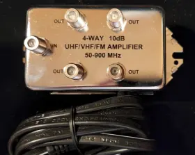 VH140R RCA Video Signal Amp Splitter Uhf Vhf Fm Amplifier Box #2