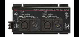 Rdl Fp-mpa2 Phantom Adapter Dual Mic 12v / 24v 48v Xlr