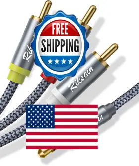 B0957DDZK9 RIKSOIN Rca Audio Video Cable Adapter Dvd Tv