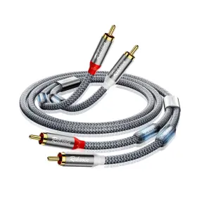 B0CN915WPV RIKSOIN Rca Cable Male Stereo Audio Cord Magnetic