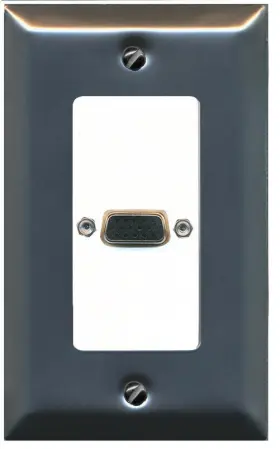 RAV-SS-SVGA-WP-1GD RITEAV Port Jack Female Wall Plate Steel