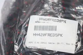 HH420FRED5PK RITZ GEAR Hdmi Cable High Gbps