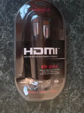 Rocket Fish Rf-g1161 Rocketfish 1080p Hdmi Cable 8ft 10.2 Gbps 120hz
