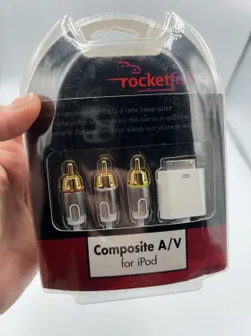 Rocketfish 600603119811 6ft Composite Av Cable For Apple Ipod Ipad Iphone Cord 30 Pin Rocketfish 600603119811 6ft Composite Av Cable For Apple Ipod Ipad Iphone Cord 30 Pin