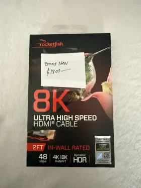 U114S1014M000D ROCKETFISH Ultra High Hdmi Cable Wall Dynamic