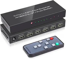 HDSW0015M1B ROOFULL Port Hdmi Switch Remote