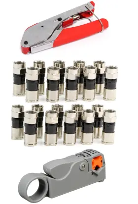 Coax-cable-crimper ROYALSELL Wire Stripper Tool Male Kit