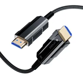 AST75 RUBMUD Hdmi Cable Fiber Optic Braided Cord High Ac