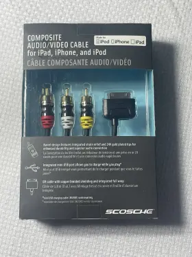 033991019560 SCOSCHE Audio Video Cable Ipod Iphone Ipad