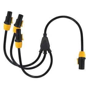 Shenzhen Yongjiaxing Electrical Co Ltd Sac3mx-sac3fx 1 To 3 Outlet Ture1 Powercon Cable - 3ft 14awg True1 Male 3x Female