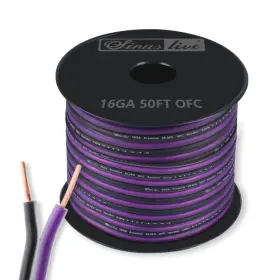 Sinus Live 787942206669 16-18awg Ofc 100% Oxygen Free Copper 50ft Black And Purple