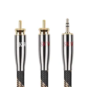 Skw B073wqbxjx Audiophile Ultra-high Purity Copper Audio Cable 3.5mm Male To 2 Rca Aud Skw B073wqbxjx Audiophile Ultra-high Purity Copper Audio Cable 3.5mm Male To 2 Rca Aud