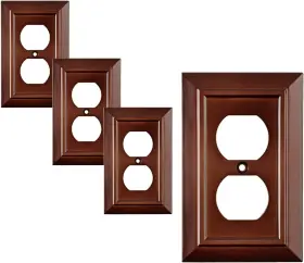 680168820070 SLEEKLIGHTING Outlet Covers Pack Light Mahogany