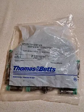 SNS1P59QS SNAP-N-SEAL Thomas Betts Compression Connectors Bag