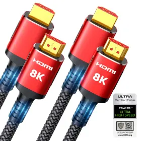 8K-3M-2P-RD SNOWKIDS Hdmi Cable Ultra High