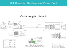 761062540391 SPARKING Monitor Power Cord Standard #3