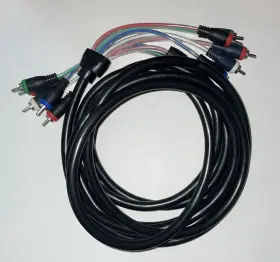 Steren 257-612bk 5 Rca Component 12 Ft Black Video Audio Cable