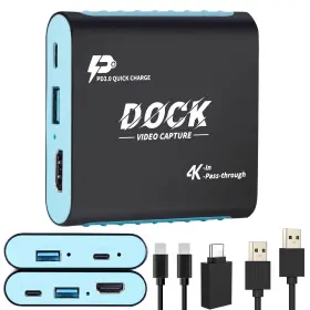 772610275665 SUDTREEV Switch Dock Capture Card Nintendo Oled