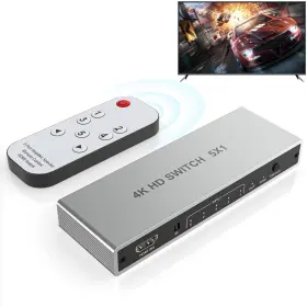 HDMI501-4K-LA SUEJEZT Hdmi Switch Remote Hdr Xbox Tv Monitor