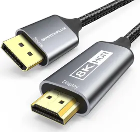 445024659644 SWITCHFLUX Displayport Hdmi Cable Uni Directiona