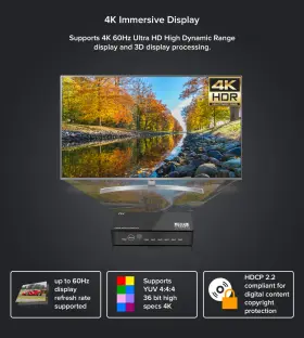 THDSW51-4K60 HDMI Hdr Switcher Ultrahd Remote #2