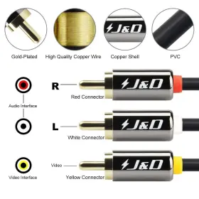 313104778721 AUDIO Video Rca Cable Male Stereo Comp #2